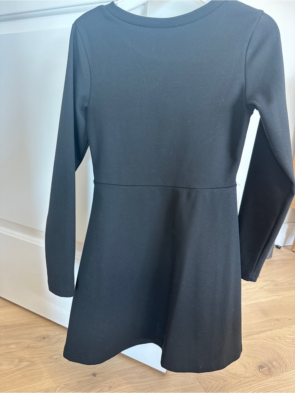 Black Long-Sleeve Kids Dress
